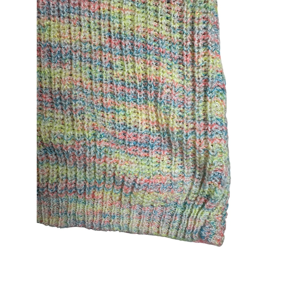 Crochet Hippie Chic Tye Dye Rainbow Festival Coachella Style Beachy Keyhole Tank - Picture 2 of 9